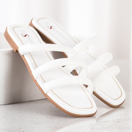 Seastar Eko kožne papuče s naramenicama bijela 2