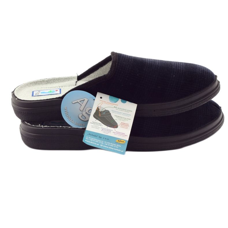 Befado muške zdravstvene cipele papuče 125M010 papuče tamnoplava 5