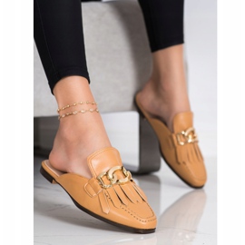 Seastar Elegantne papuče s ukrasom smeđa 1