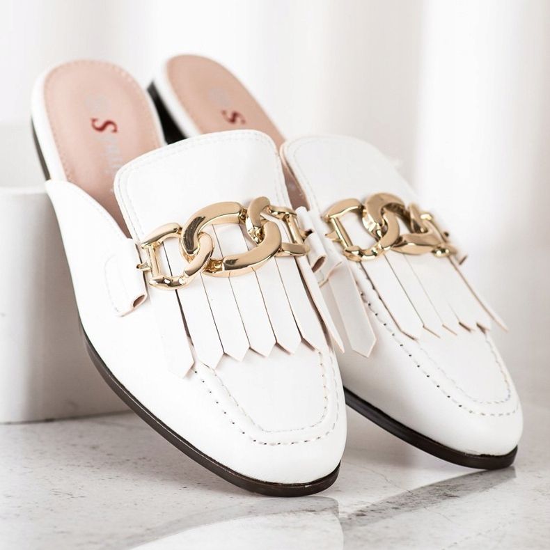 Seastar Elegantne papuče s ukrasom bijela 2