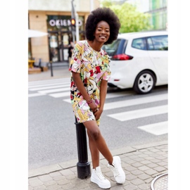 Ženske visoke tenisice na bijeloj platformi Manhattan bijela 2