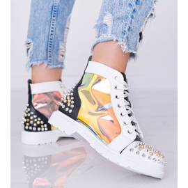 Crno -bijele prozirne čizme s Lea klinovima bijela 1