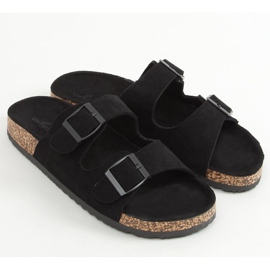 Crne papuče od pluta MS10005 Crne crno 1