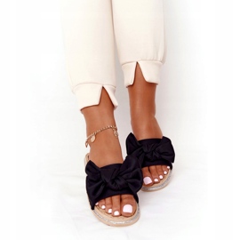 MSMG Crne Andrea gumene papuče s mašnom crna 3