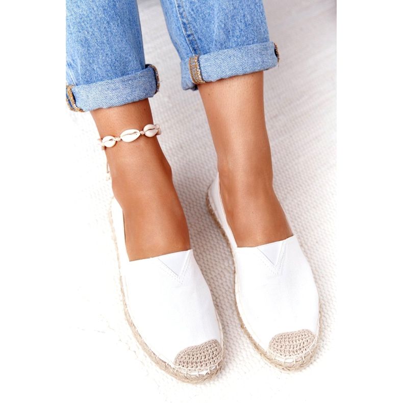Espadrile na pletenom potplatu Big Star HH274493 Bijela bež 5