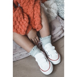 Dječje niske tenisice s čičkom Big Star HH374095 Bijele bijela 9