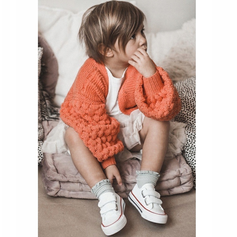 Dječje niske tenisice s čičkom Big Star HH374095 Bijele bijela 2