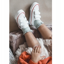 Dječje niske tenisice s čičkom Big Star HH374095 Bijele bijela 1