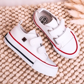 Dječje niske tenisice s čičkom Big Star HH374095 Bijele bijela 6