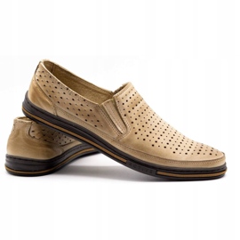 Polbut Muške ažurne cipele 2107P, bež 3