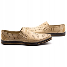 Polbut Muške ažurne cipele 2107P, bež 4