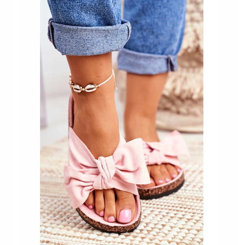 PS1 Ženske japanke s mašnicama Wendy CK02P Pink ružičasta 2