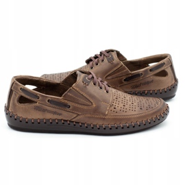 Polbut Muške azurirane mokasine J69L smeđe smeđa 1