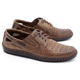 Polbut Muške azurirane mokasine J69L smeđe smeđa 3