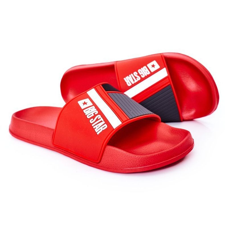 Muške Big Star HH174835 Crvene papuče crvena 1