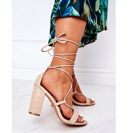 PS1 Vezane sandale na bež baru 2