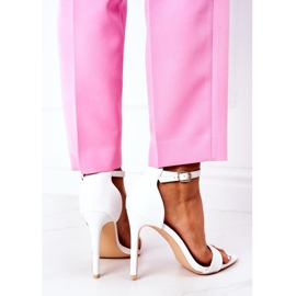 Elegantne sandale na štiklu Lu Boo bijele bijela 2