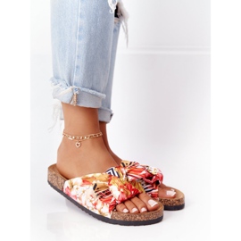 PS1 Japanke na đonu od žute plute s cvijećem Wendy višebojan 1