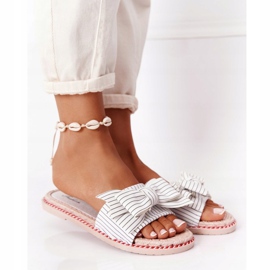 PS1 Gumene papuče s bijelim Gabriell mašnom bijela 2