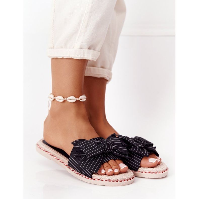 PS1 Crne Gabriell gumene papuče s mašnom crna 1