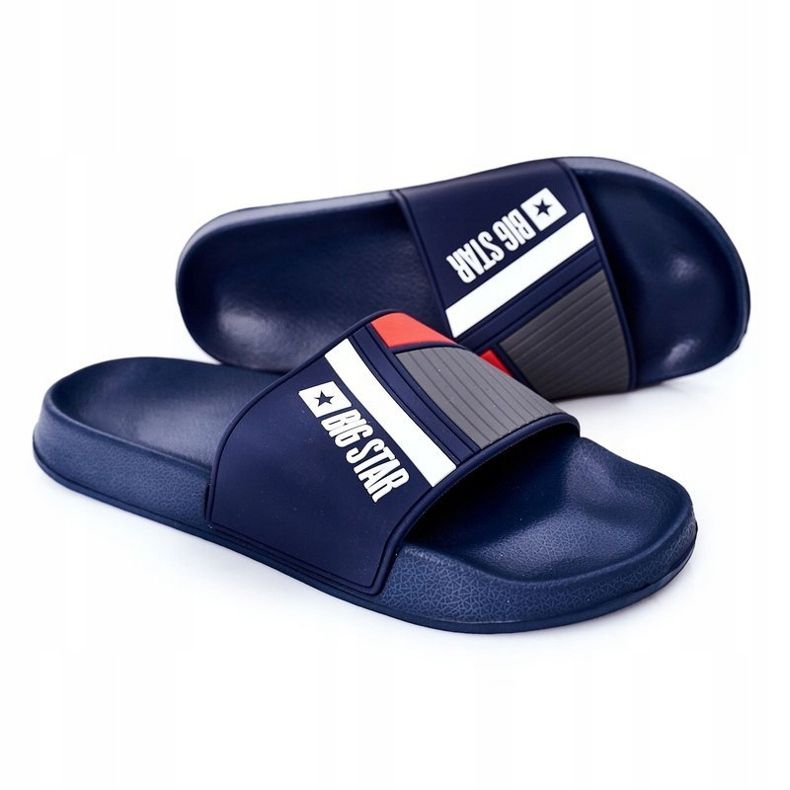 Muške Big Star HH174837 tamnoplave papuče tamnoplava 2