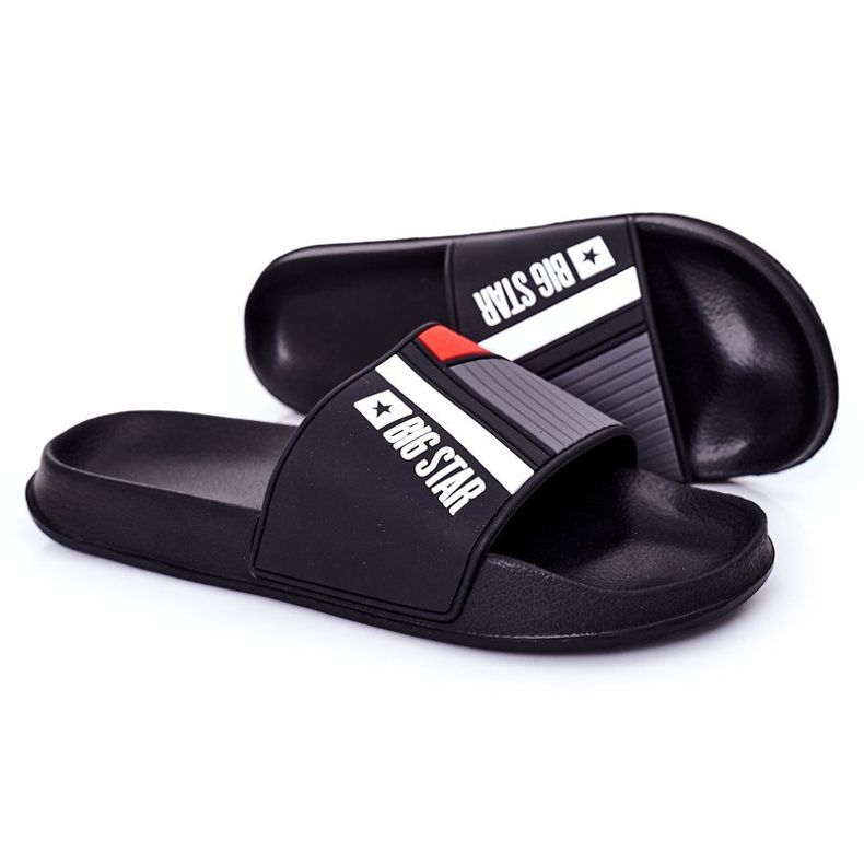 Muške crne papuče Big Star HH174836 crna 1