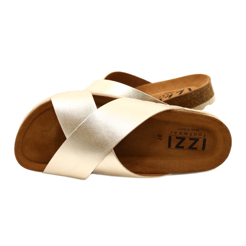 Ženski metalik-zlato flip flops Izzi zlatni 4