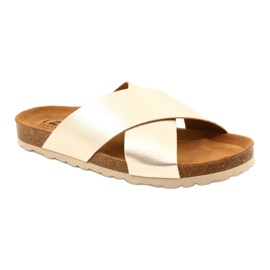 Ženski metalik-zlato flip flops Izzi zlatna 1