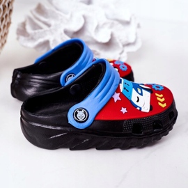 Dječje papuče od pjene Crocs Black Blue Oscar crno crvena plava 1