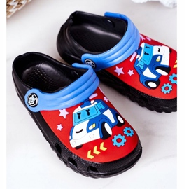 Dječje papuče od pjene Crocs Black Blue Oscar crno crvena plava 4