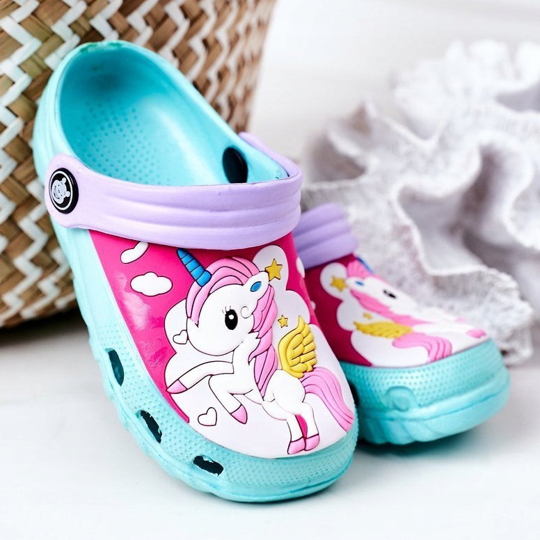 Dječje pjenušave papuče Crocs Green Violet Oscar ljubičasta zelena 2