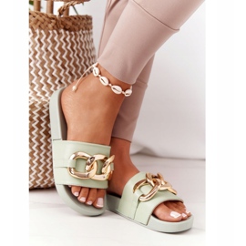 PS1 Gumene papuče za trenutak s lancem svijetlozelene boje zelena 2