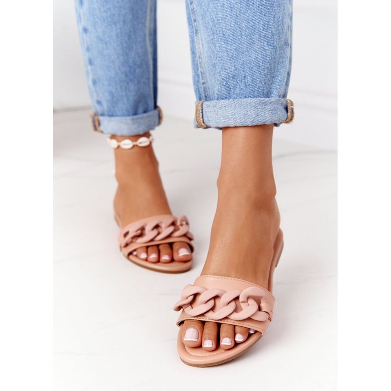 PS1 Kožne papuče s lancem Camel Step by Step kaki 2