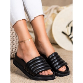 Seastar Lagane eko kožne papuče crno 2