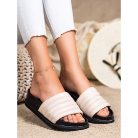 Seastar Lagane eko kožne papuče bež 2