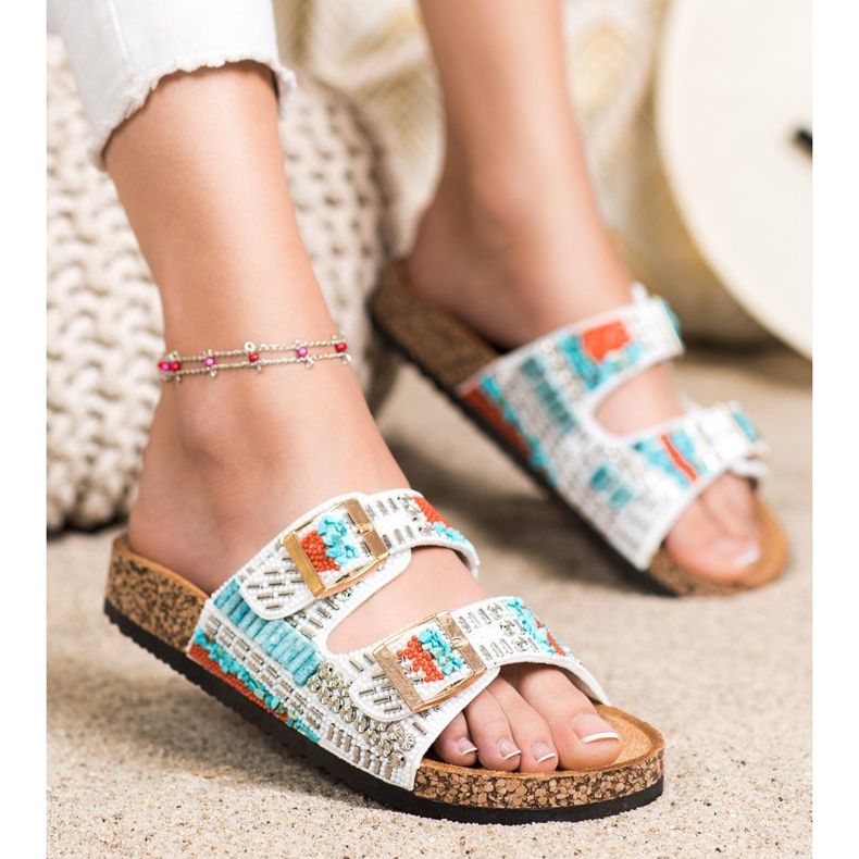 Seastar Modne papuče od perli raznobojna 1