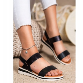 Best Shoes Modne klizne sandale crno 2