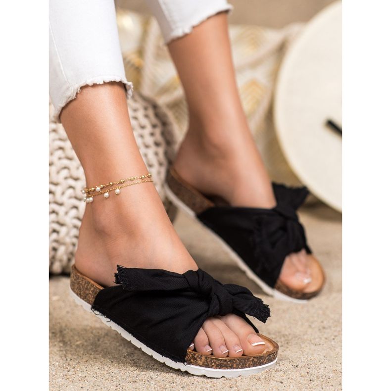 Forever Folie Udobne tekstilne papuče crna 1