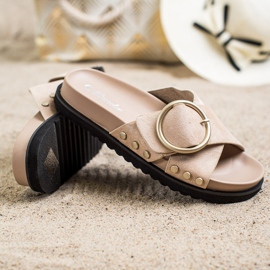 Renda Ležerne papuče bež 1