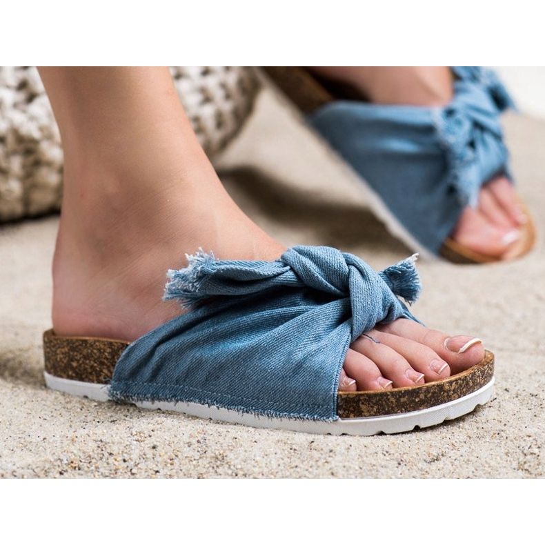 Forever Folie Udobne tekstilne papuče plava 2