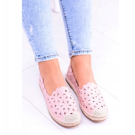 Lu Boo ženske balerinke ružičaste espadrile makarena cvijeće ružičasta 4