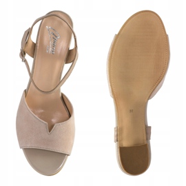 Marco Shoes Bež sandale 0624P u zanimljivoj koži 2