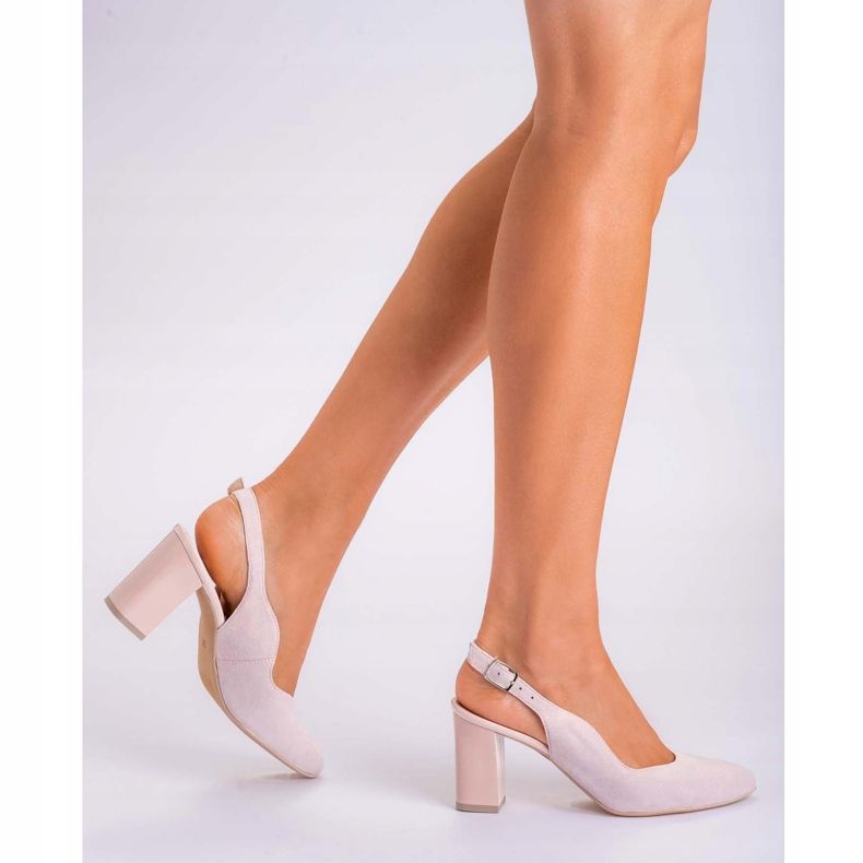 Marco Shoes 1071P ružičaste sandale sa sjajem na koži ružičasta 1