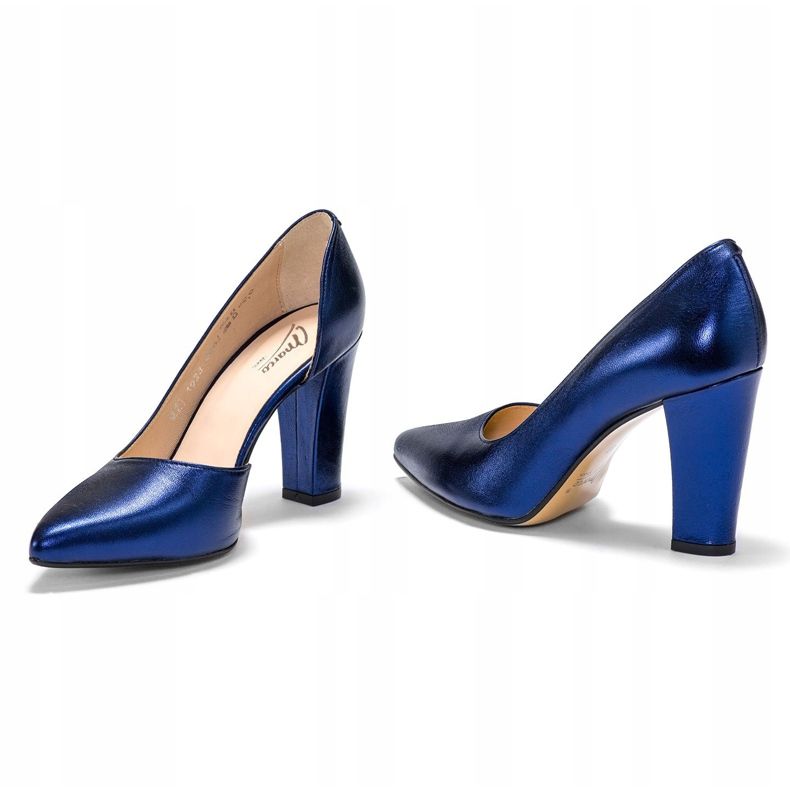 Marco Shoes Tamnoplave cipele s otvorenom stranom mornarsko plava 2