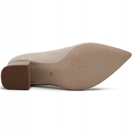 Marco Shoes Bež pumpe 1038P na stabilnoj peti 1