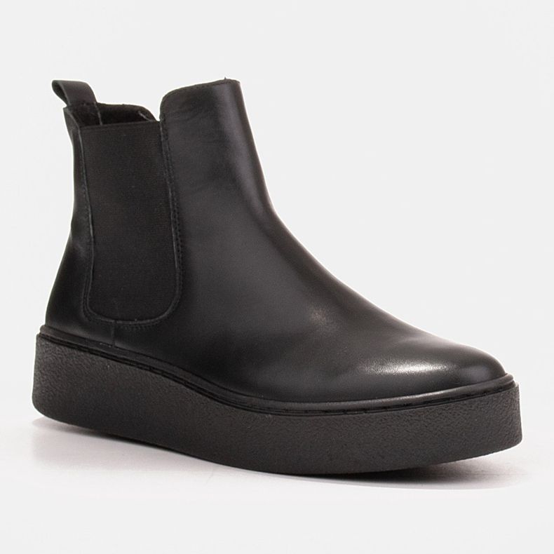 Marco Shoes Niske čizme od meke prirodne kože crno 1