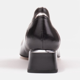 Marco Shoes Ženske pumpe s cvjetnim motivom na niskoj peti crno 1