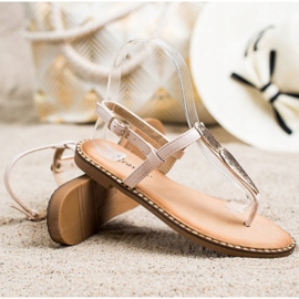 Seastar Sandale s japankama s ukrasom bež 1