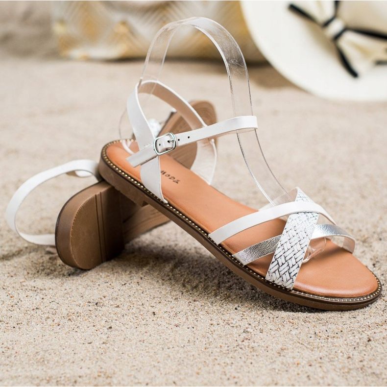 Laura Mode Ležerne sandale bijela 1