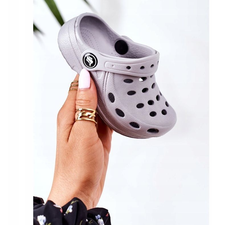 Dječje papuče pjene Kroks Grey Lucas siva 2